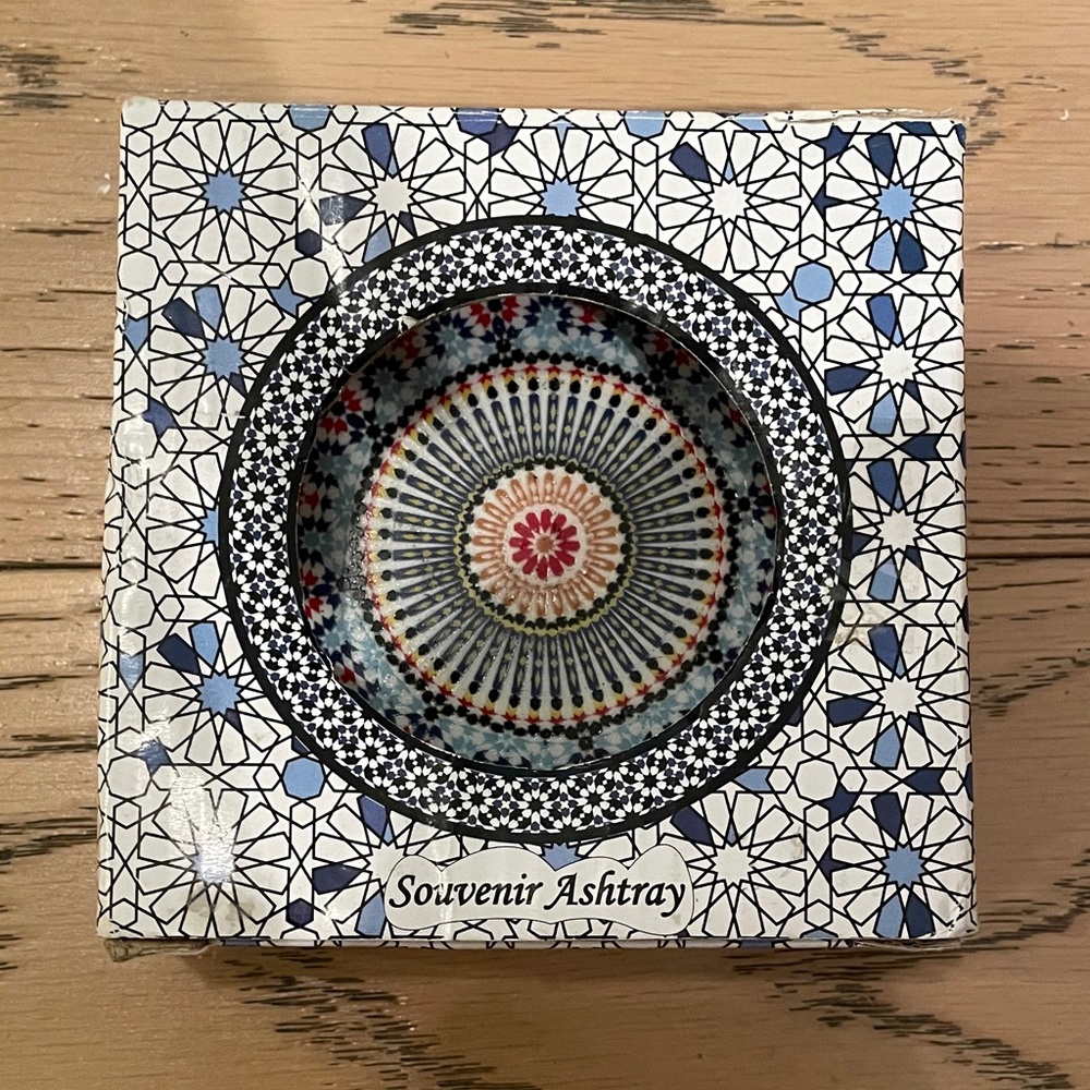 Colorful Souvenir Ashtray from Morocco